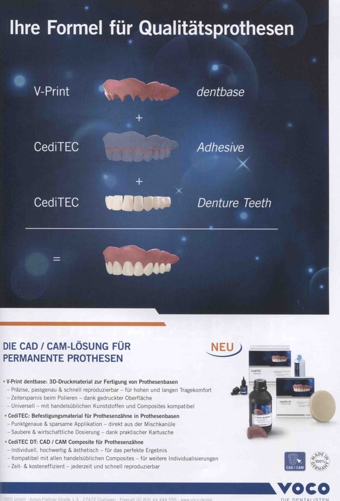 Dental-Motiv April 2020: VOCO für V-Print & CediTEC