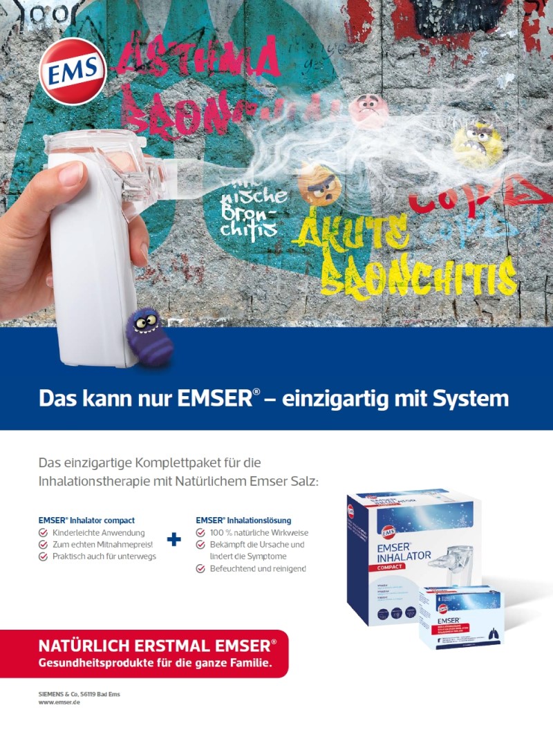 MedTec-Motiv April 2020: Siemens & Co. für EMSER Inhalator & EMSER Inhalationslösung