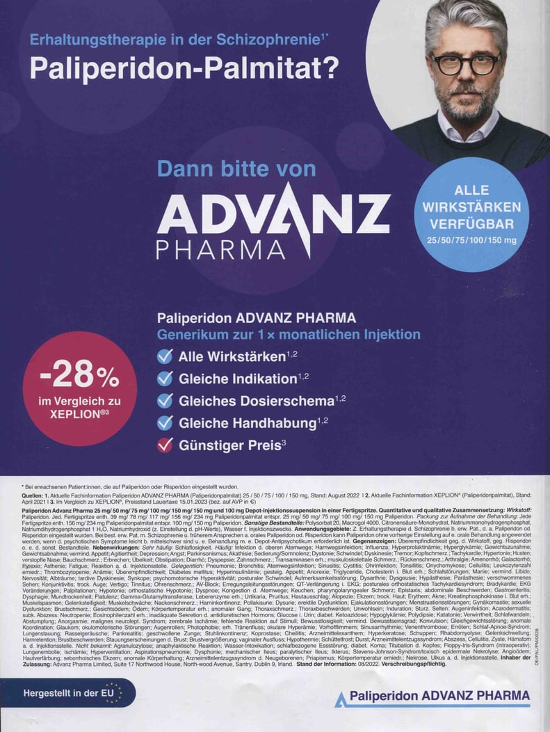 N05_202301_Advanz Pharma_Paliperidon Advanz Pharma (Schizophrenie)